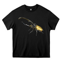 Black Hercules Beetle Side Heavy Core Tee - LillyAllenDesigns
