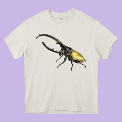Hercules Beetle Side Heavy Core Tee Designed By Lillyallendesigns