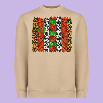 Heavyweight Sweatshirt basketball brush strokes