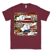 Burgundy dad life fist bump seamless pattern Classic Tee - HRA Design Shop