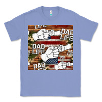 Colony Blue dad life fist bump seamless pattern Classic Tee - HRA Design Shop