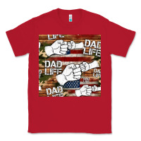 Red dad life fist bump seamless pattern Classic Tee - HRA Design Shop