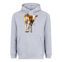 Heather Grey simmental calf Heavyweight Hoodie - LillyAllenDesigns