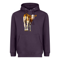 Plum simmental calf Heavyweight Hoodie - LillyAllenDesigns