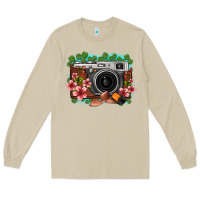 Mushroom floral lotus leaf film roll vintage camera Long Sleeve Tee - FaDigitalArtStudio