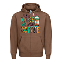 Chestnut half nurse half coffee Zipper Hoodie - Jasminsmagicworld