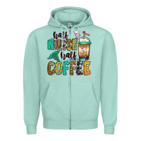 Seafoam half nurse half coffee Zipper Hoodie - Jasminsmagicworld