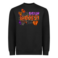 Black little sister biggest fan basketball Heavyweight Sweatshirt - Zillion Design Studio