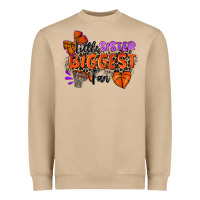 Mushroom little sister biggest fan basketball Heavyweight Sweatshirt - Zillion Design Studio