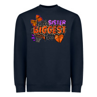 Navy little sister biggest fan basketball Heavyweight Sweatshirt - Zillion Design Studio