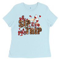 Baby Blue oh sip its a girls trip Ladies Tee - AdoDesignShop