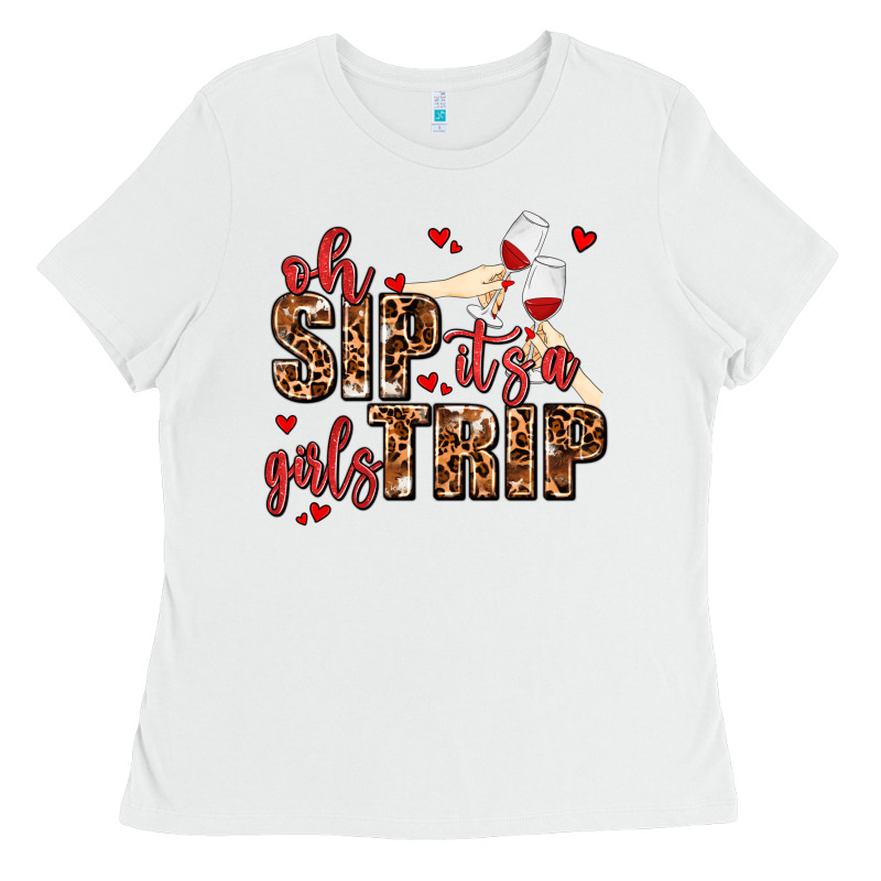 Oh Sip Its A Girls Trip Ladies Tee by AdoDesignShop | Teevron