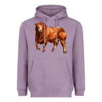 Lavender red angus bull Heavyweight Hoodie - LillyAllenDesigns