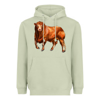 Matcha red angus bull Heavyweight Hoodie - LillyAllenDesigns