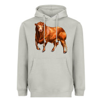 Moon Dust red angus bull Heavyweight Hoodie - LillyAllenDesigns