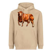 Mushroom red angus bull Heavyweight Hoodie - LillyAllenDesigns