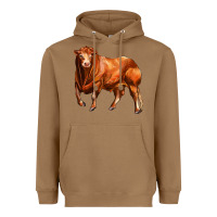 Toasted Coconut red angus bull Heavyweight Hoodie - LillyAllenDesigns