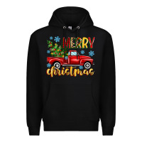 Black merry christmas truck Premium Hoodie - MaliasSmallBusiness