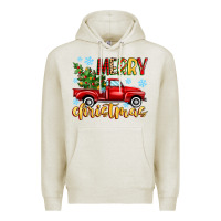 Oatmeal Heather merry christmas truck Premium Hoodie - MaliasSmallBusiness