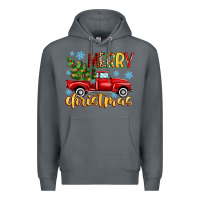 Rock merry christmas truck Premium Hoodie - MaliasSmallBusiness