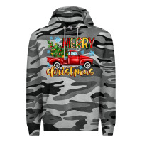 Slate Camo merry christmas truck Premium Hoodie - MaliasSmallBusiness