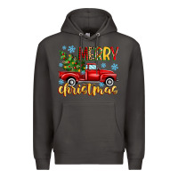 Smoke merry christmas truck Premium Hoodie - MaliasSmallBusiness