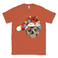 Copper Christmas skull with santa hat Classic Tee - FaDigitalArtStudio