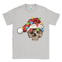 Moon Dust Christmas skull with santa hat Classic Tee - FaDigitalArtStudio