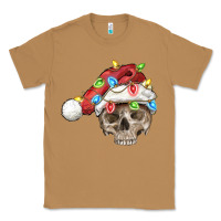 Toasted Coconut Christmas skull with santa hat Classic Tee - FaDigitalArtStudio