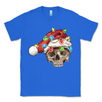 True Royal Christmas skull with santa hat Classic Tee - FaDigitalArtStudio