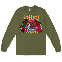 Army Green la mama mas chingona Long Sleeve Tee - RacoonDesign