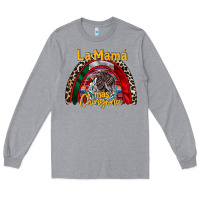 Heather Grey la mama mas chingona Long Sleeve Tee - RacoonDesign