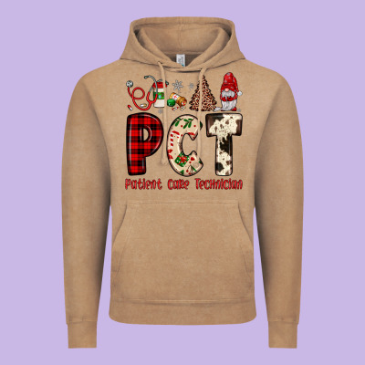 Pct Patient Care Technician  Christmas Vintage Hoodie Designed By Jahusdesignshop