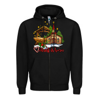 Black the church  chrıst is born Zipper Hoodie - AdoDesignShop