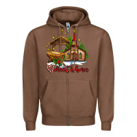 Chestnut the church  chrıst is born Zipper Hoodie - AdoDesignShop