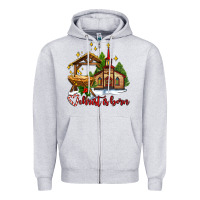 Heather Grey the church  chrıst is born Zipper Hoodie - AdoDesignShop
