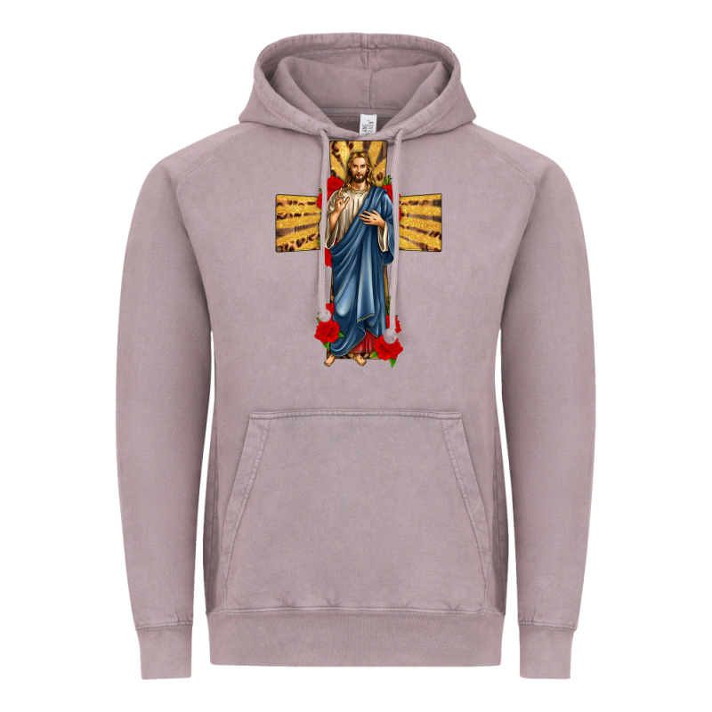 Jesus Christ Cross Vintage Hoodie by texasbilliewilder | Teevron