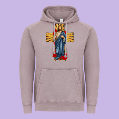 Vintage Hoodie jesus christ cross