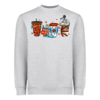 Heather Grey basketball coffee cups Heavyweight Sweatshirt - texasbilliewilder
