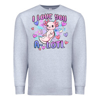 Heather Grey love you a lotl Premium Sweatshirt - MaliasSmallBusiness