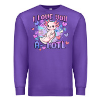 Purple love you a lotl Premium Sweatshirt - MaliasSmallBusiness