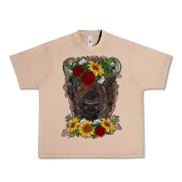 Burro bison face with flowers Urban Heavy Tee - RanaPortraitStore
