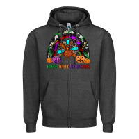 Charcoal Heather happy hallothanksmas Zipper Hoodie - JahusDesignShop