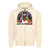 Sandshell happy hallothanksmas Zipper Hoodie - JahusDesignShop