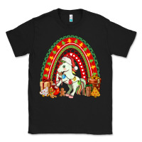 Black Christmas Unicorn Rainbow Classic Tee - FaDigitalArtStudio