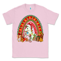 Bubblegum Pink Christmas Unicorn Rainbow Classic Tee - FaDigitalArtStudio