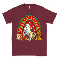 Burgundy Christmas Unicorn Rainbow Classic Tee - FaDigitalArtStudio
