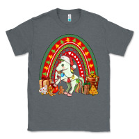 Charcoal Heather Christmas Unicorn Rainbow Classic Tee - FaDigitalArtStudio