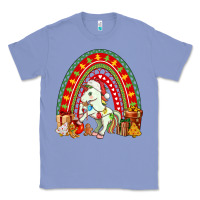 Colony Blue Christmas Unicorn Rainbow Classic Tee - FaDigitalArtStudio