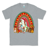 Heather Grey Christmas Unicorn Rainbow Classic Tee - FaDigitalArtStudio
